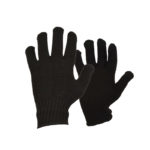 Γάντια πλεκτά ψύχους μαύρα με μανσέτα