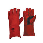 Γάντια δερμάτινα ηλεκτροσυγκόλλησης κόκκινα KEVLAR
